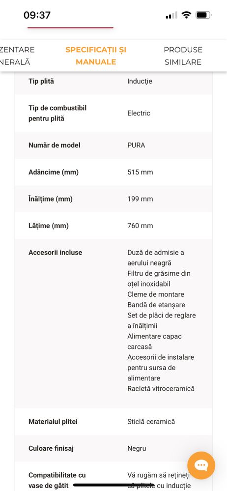 Plita cu inductie cu hota incorporata