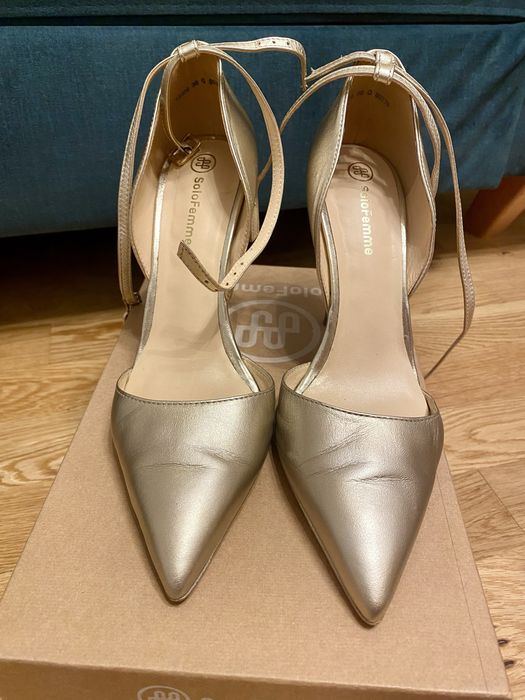 Pantofi cu toc din piele naturala 38