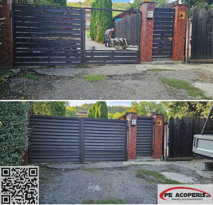 Gard din sipca jaluzea - model jaluzea - model gard - modele poarta