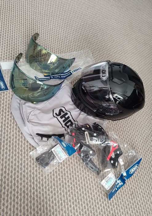 Casca moto Shoei X-Spirit 2 cu 3 viziere, negru lucios, mărime XL