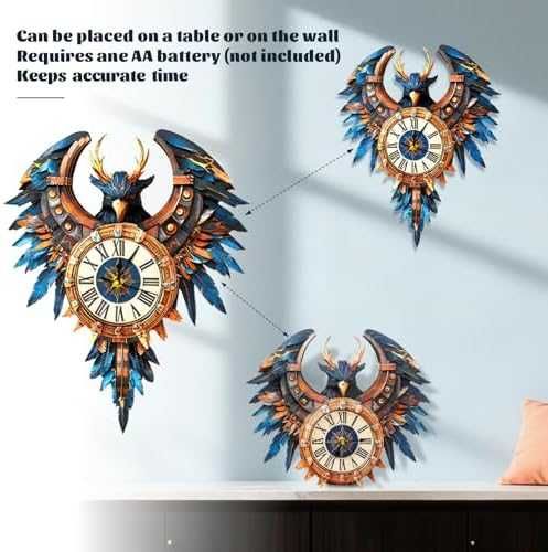 Нов Дървен Механичен 3D Пъзел Часовник Thunderbird – Хоби и Декор дом