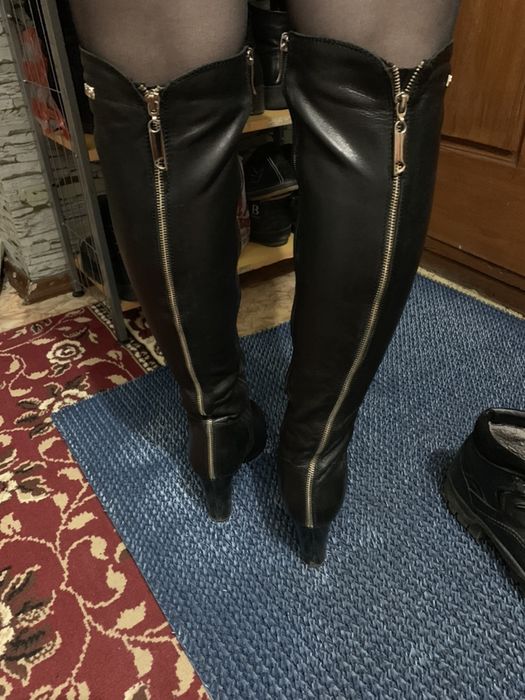 Кожаные сапоги в хорошем состоянии