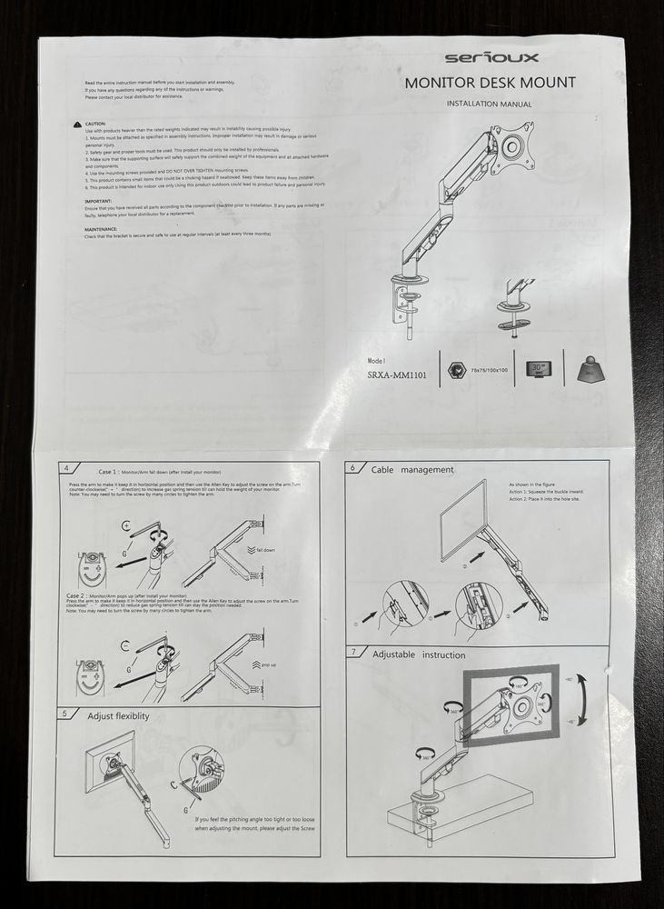 Suport monitor cu brat telescopic