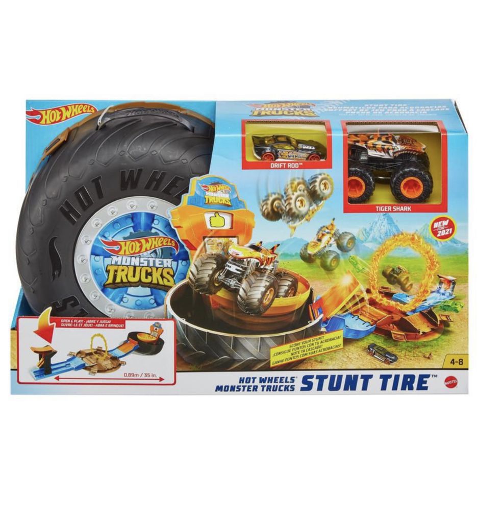 Hot Wheels оригинал, трюковая арена Monster Trucks