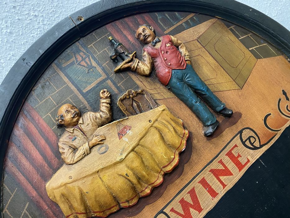 Стара френска табела меню за вино