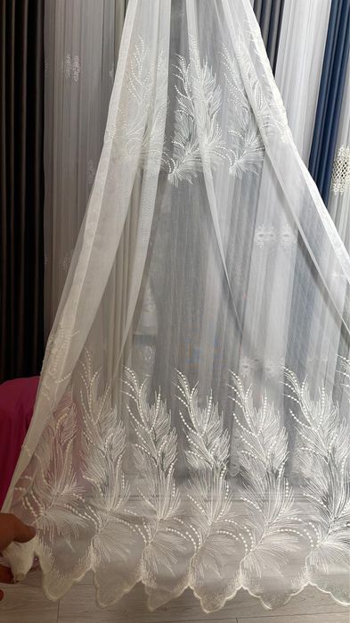 Perdea crem/alb 6m latime