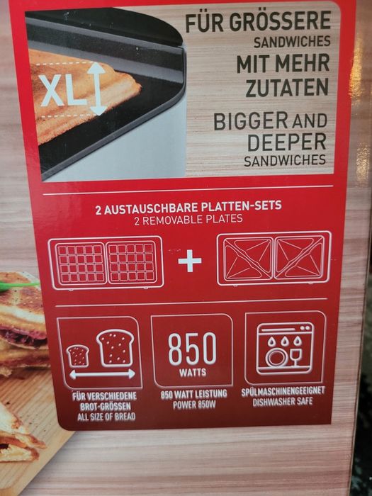 Sandwich maker TEFAL Snack XL SW701110,