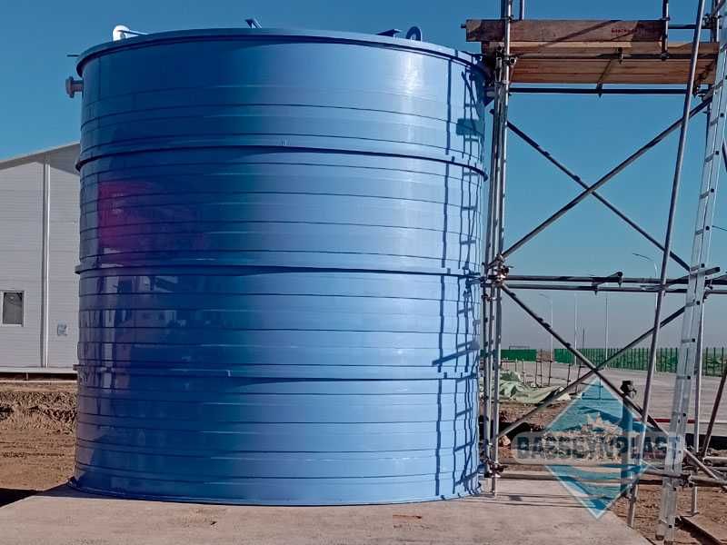 Эко емкость, резервуар 50м3, тонн из полипропилена для воды, бак