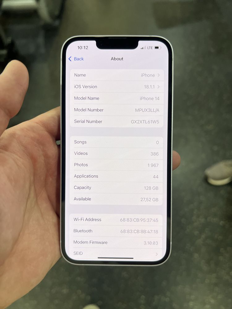 Iphone 14 128gb ideal kar dok full