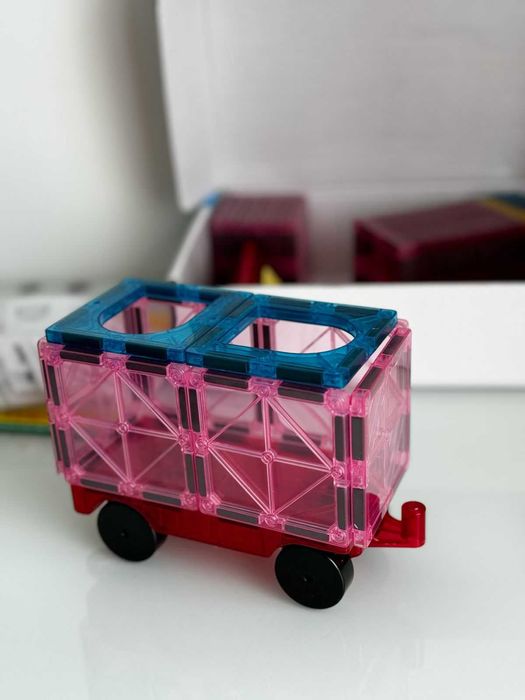 Set constructie magnetic cu litere, 100 piese, jucarii educationale