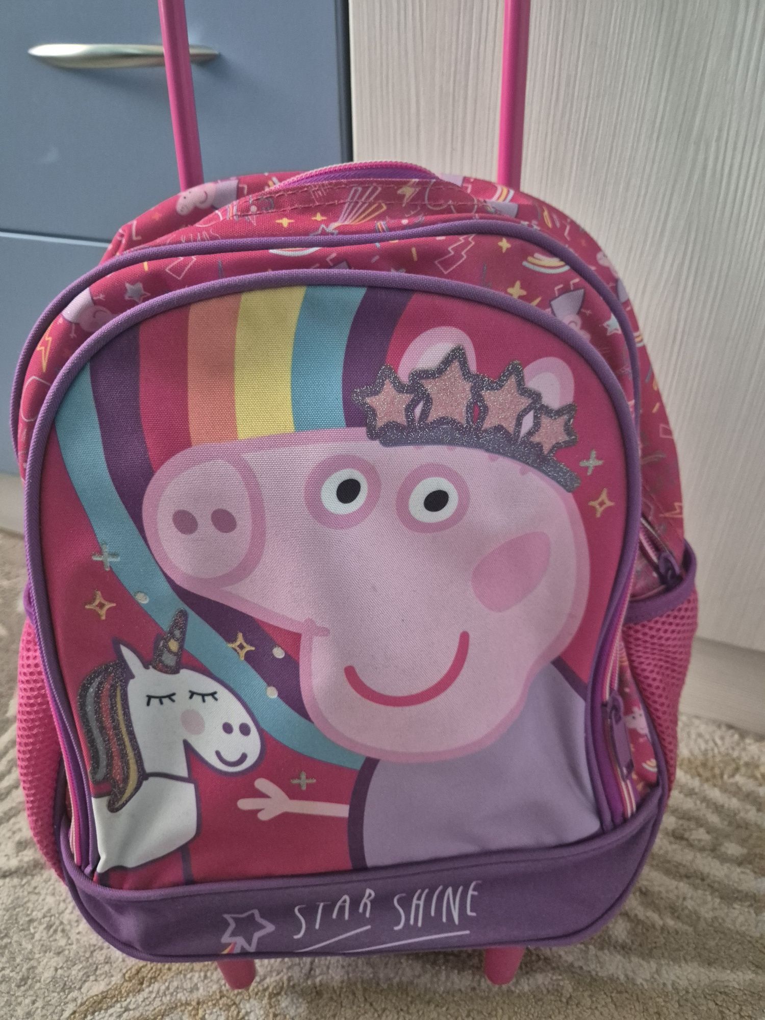 Детска раница с колела Пепа пиг (Peppa Pig) за детска градина