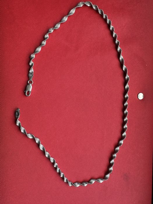 Lant argint model rope