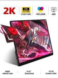 Monitor portabil de 14 inchi cu frecvență 60 HZ 2K Ultra HD