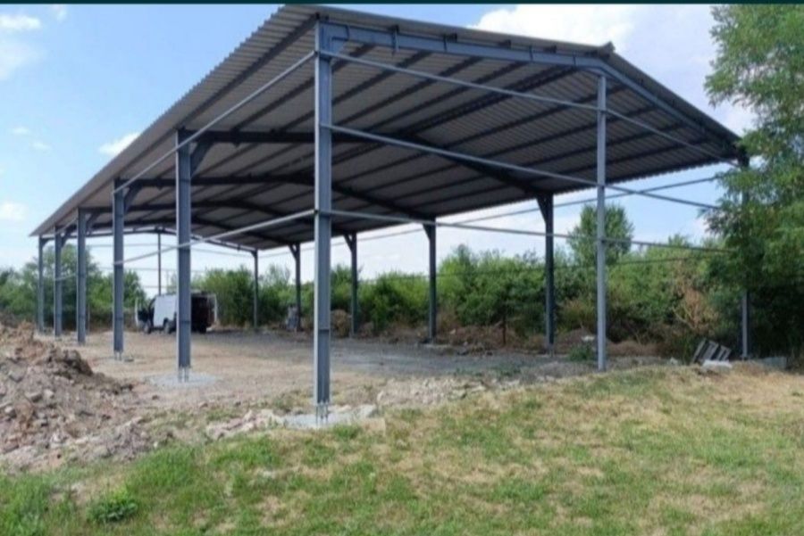 Vând hala pe structură metalică demontabila pe șuruburi