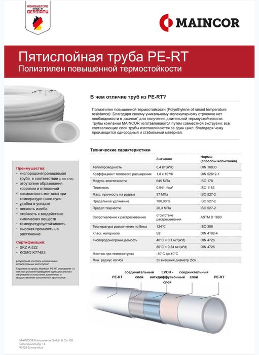 Оптом Теплый пол труба Германия