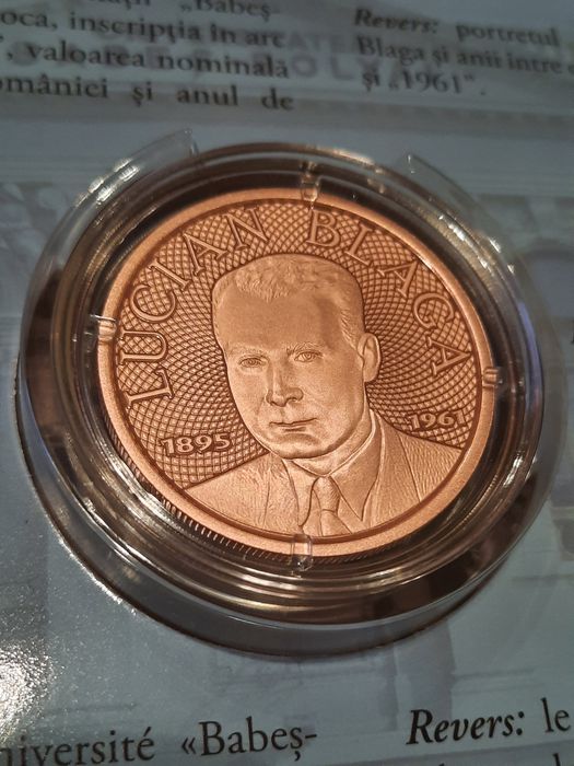 1 leu tombac Lucian Blaga