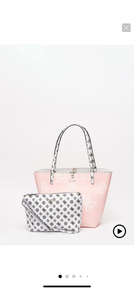 Розова чанта guess
