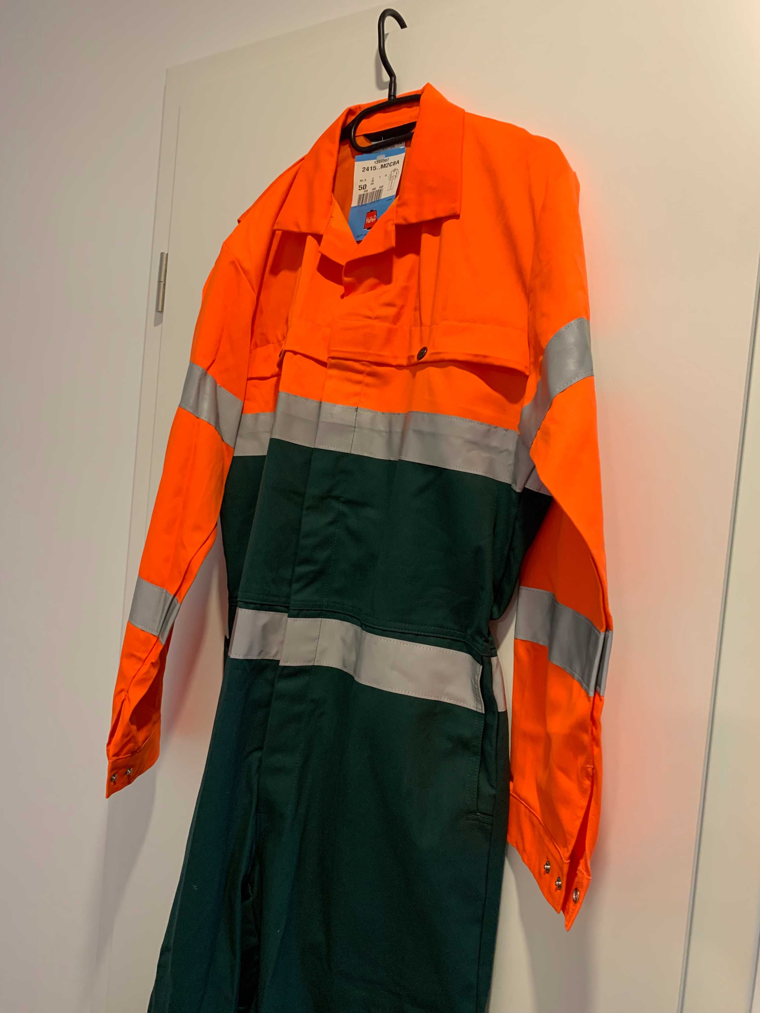 Salopeta de lucru marca Havep,portocaliu-verde ,Mărimea EU 50