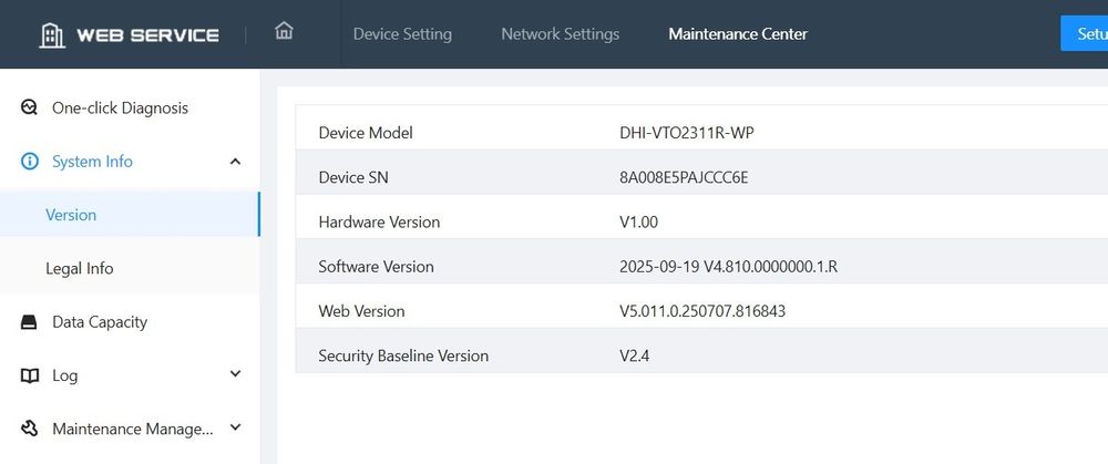 Videointerfon IP Dahua, Wi-Fi/POE, 2MP