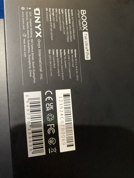 Tableta E-INK BOOX Ultra Pro