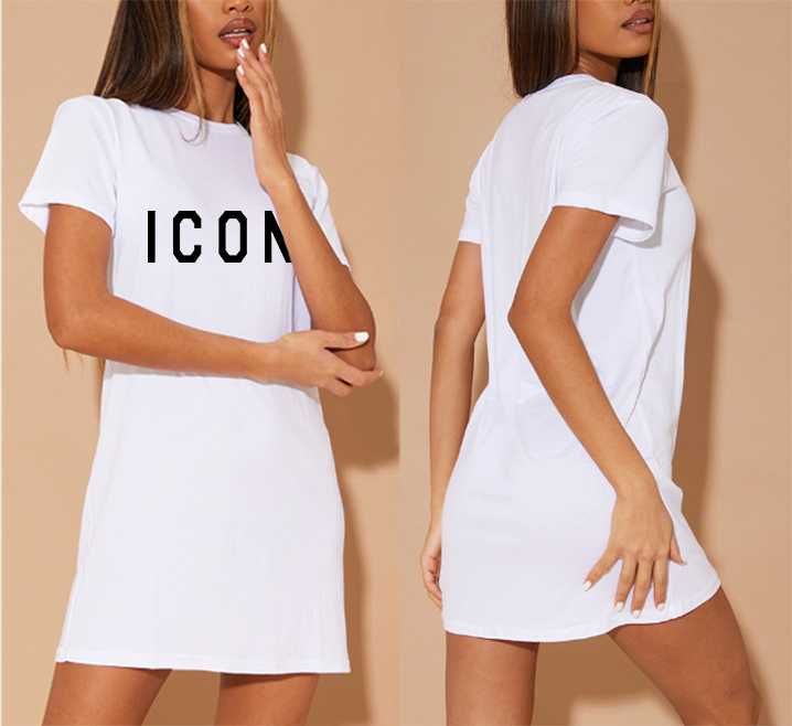 Дамска тениска рокля ICON DRESS, 2 цвята. Или по ТВОЙ дизайн!