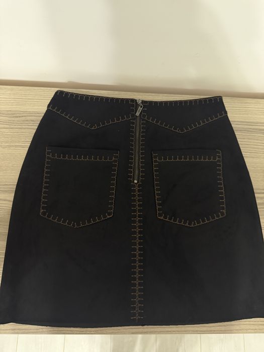 Fusta zara piele intoarsa