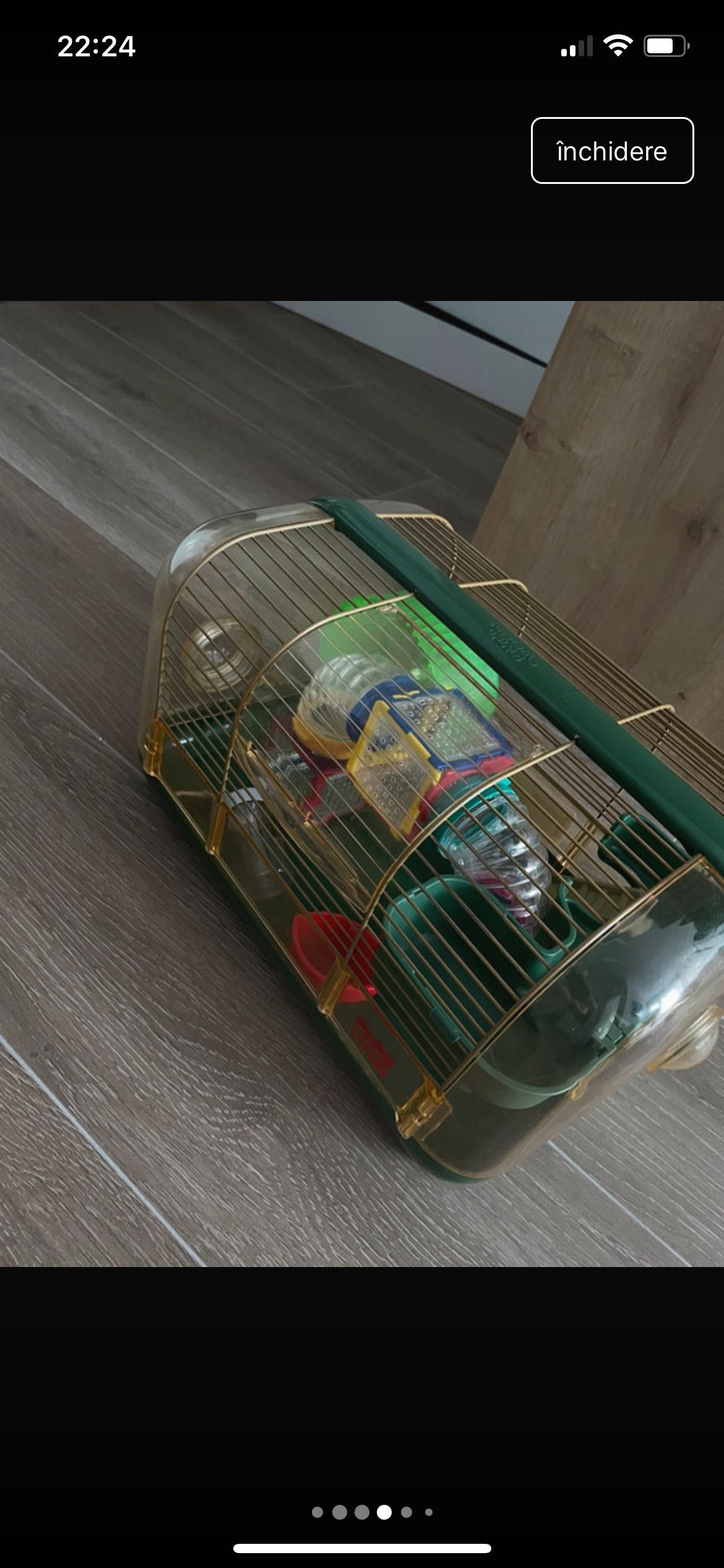 Cușcă pentru hamsteri+accesorii+bilă