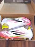 Ghete de fotbal bărbătești crampoane adidas F50 albi