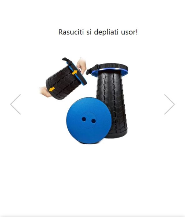 Scaun camping, Mmgoqqt, Plastic,Pliabil,Negru/Albastru.Profesional.nou