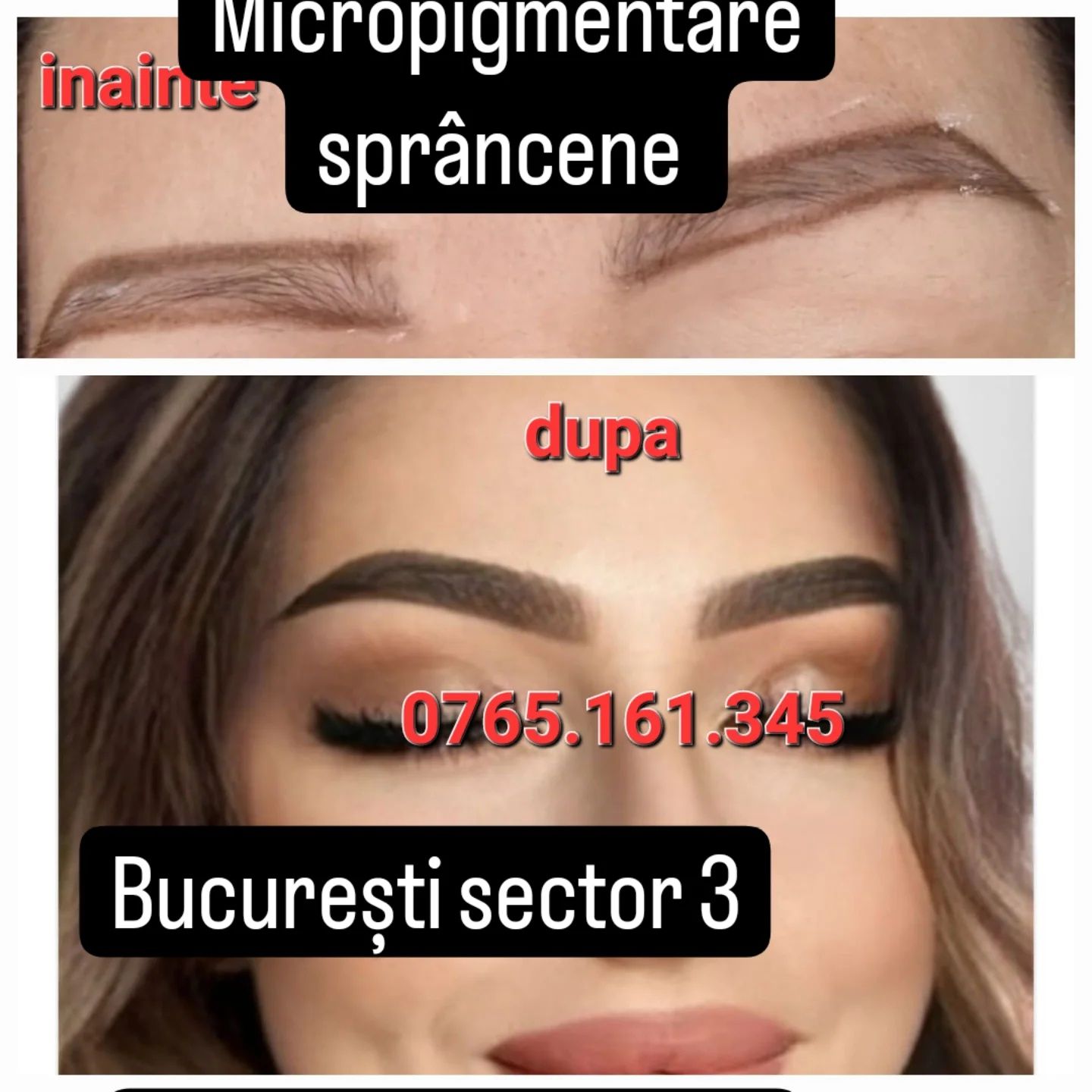 Micropigmentare sprâncene. Pret 500 ron