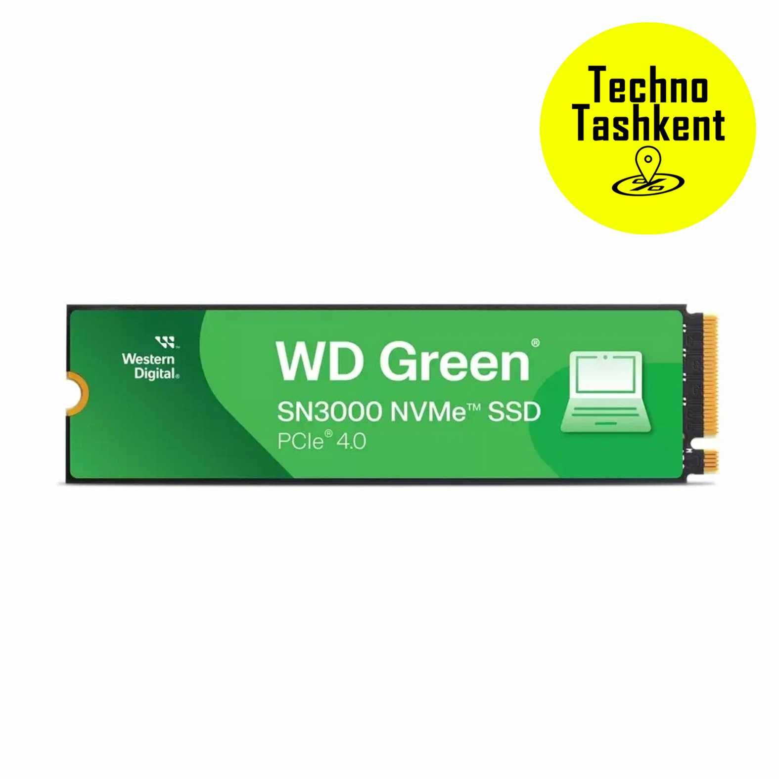 NVMe SSD накопитель WD Green 500ГБ/1TB, 5000Мб/С, M.2 2280 NVMe SN3000