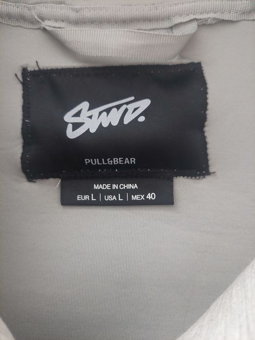 Pull&Bear STWD neoprene-effect hoody in light gray