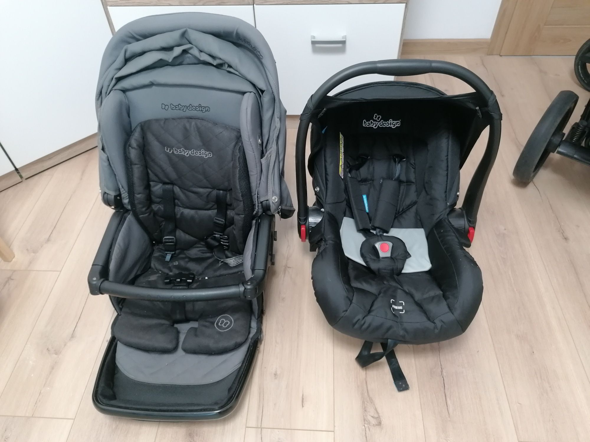 Бебешка количка 3в1 Lupo Comfort на Baby design + столче за кола