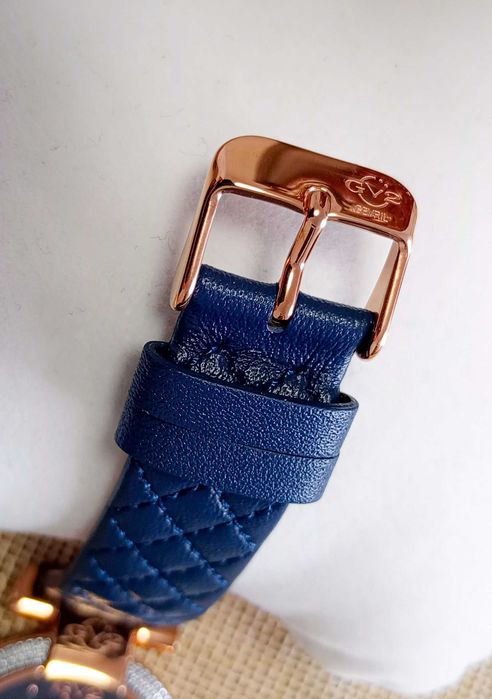 Ceas  Gv2 By Gevril  1509-L3 Berletta Diamond Quartz Blue Dial- Femei