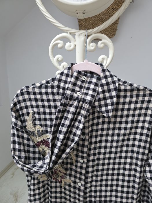 Cămașă Zara, pepita, cu aplicații din margele