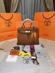 Geanta Hermes Kelly 28cm Maro/Piele naturala 100%/Punga/Cutie Hermes