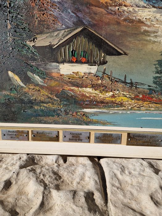 Уникална антикварна авторска картина масло върху платно