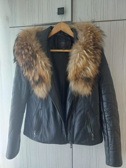 Greacă piele si blană naturală