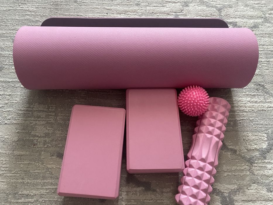 Коврик для йоги(массажер, блоки, шарик)