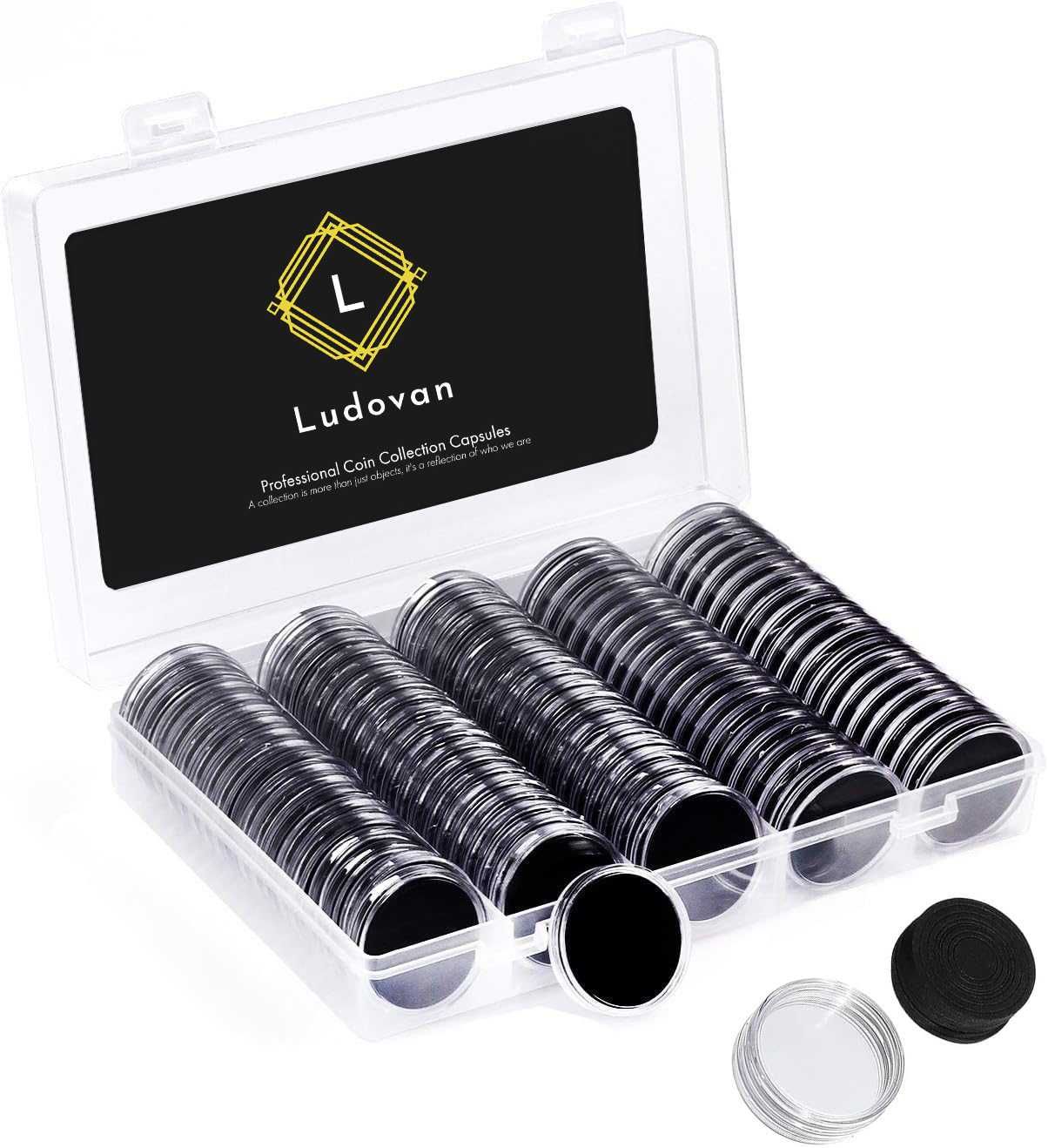 100 Capsule monede cu spuma de protectie/5 dimensiuni 17/20/25/27/30mm