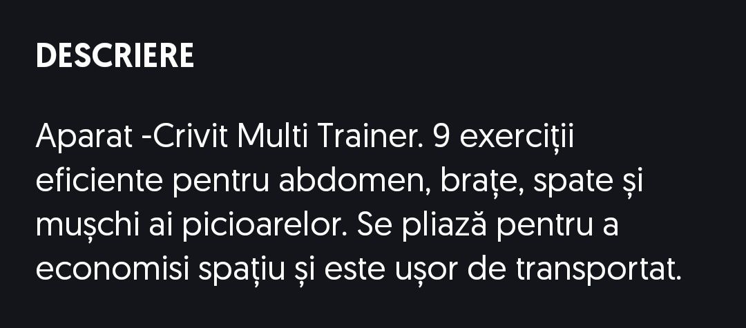 Aparat de sport Crivit