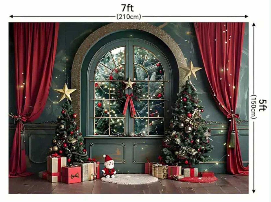 Високо качествен коледен фон подходящ за фотосесия. Различни видове.