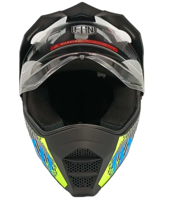 Каска Крос Мотор/Скутер/Бъги/Вело/АТВ с Визьор Два цвята