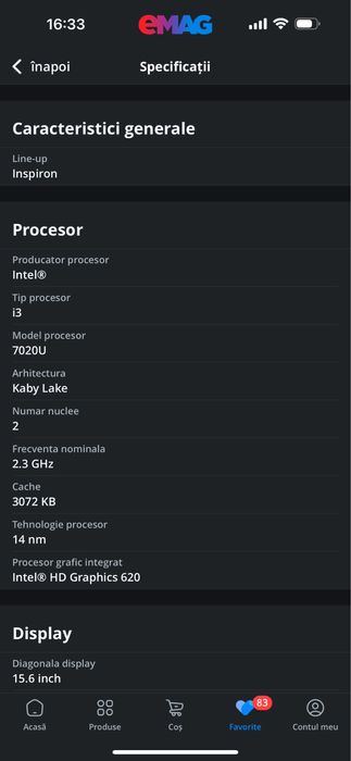 Laptop Dell Inspiron 3584