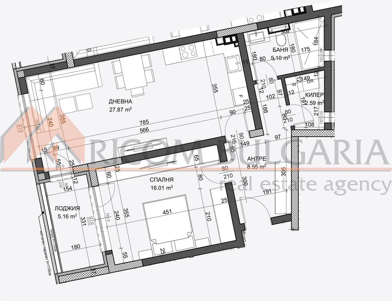 Продава се Двустаен апартамент в Варна, Възраждане 4 - 91 кв.м за 1046 €/кв.м - Снимка #1
