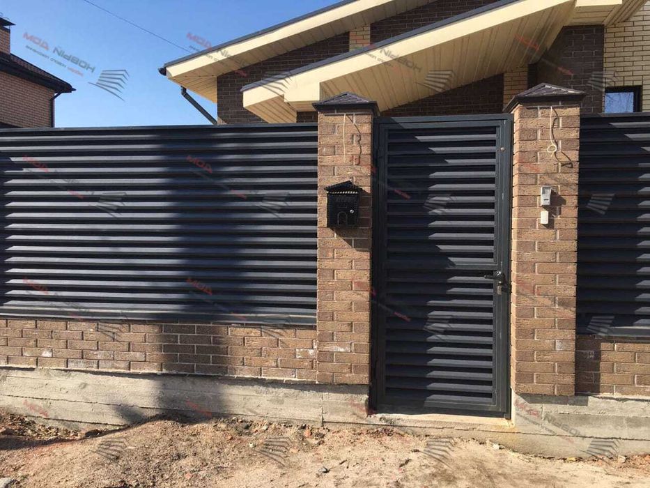 Забор жалюзи из металла