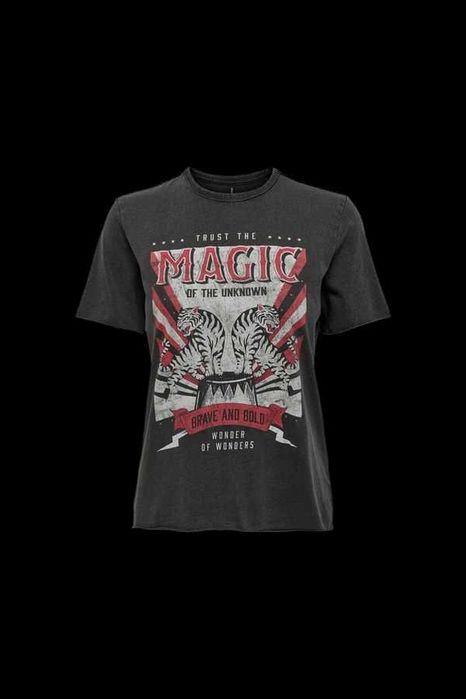 Tricou Only negru ,imprimeu tigru,dama ,retro,M