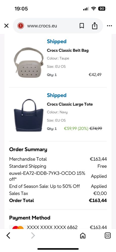 НОВА Плажна чанта CROCS classic large tote