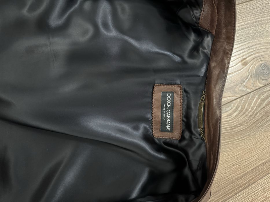 Dolce Gabbana - geaca de piele biker, marimea 50 barbati