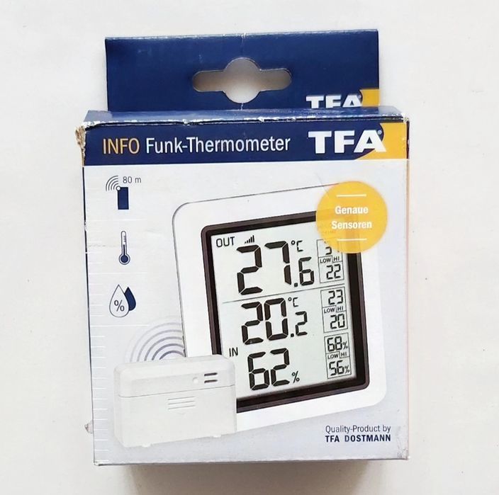 Stație meteo interior si exterior cu senzor termohigrometru TFA